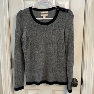BANANA REPUBLIC WOOL BLEND W CASHMERE ITALIAN KNIT PULLOVER SWEATER sz XS